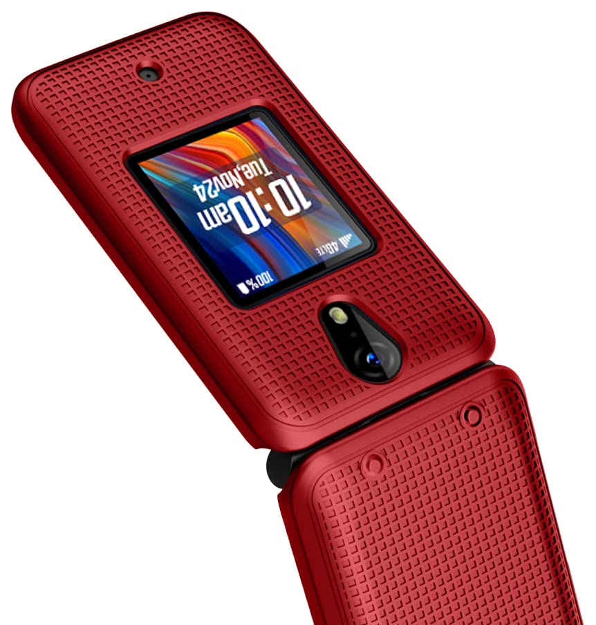 Nakedcellphone Case For Schok Flip 2022 Phone, Slim Hard Shell Protector Cover With Grid Texture For For T Mobile/Boost/Metro Sc